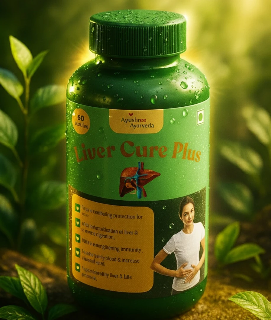 Ayushree Ayurveda Liver Support Plus Capsules | Herbal Liver Health & Detox Support | Digestive & Immunity Support | Ayurvedic Supplement | 60 Capsules